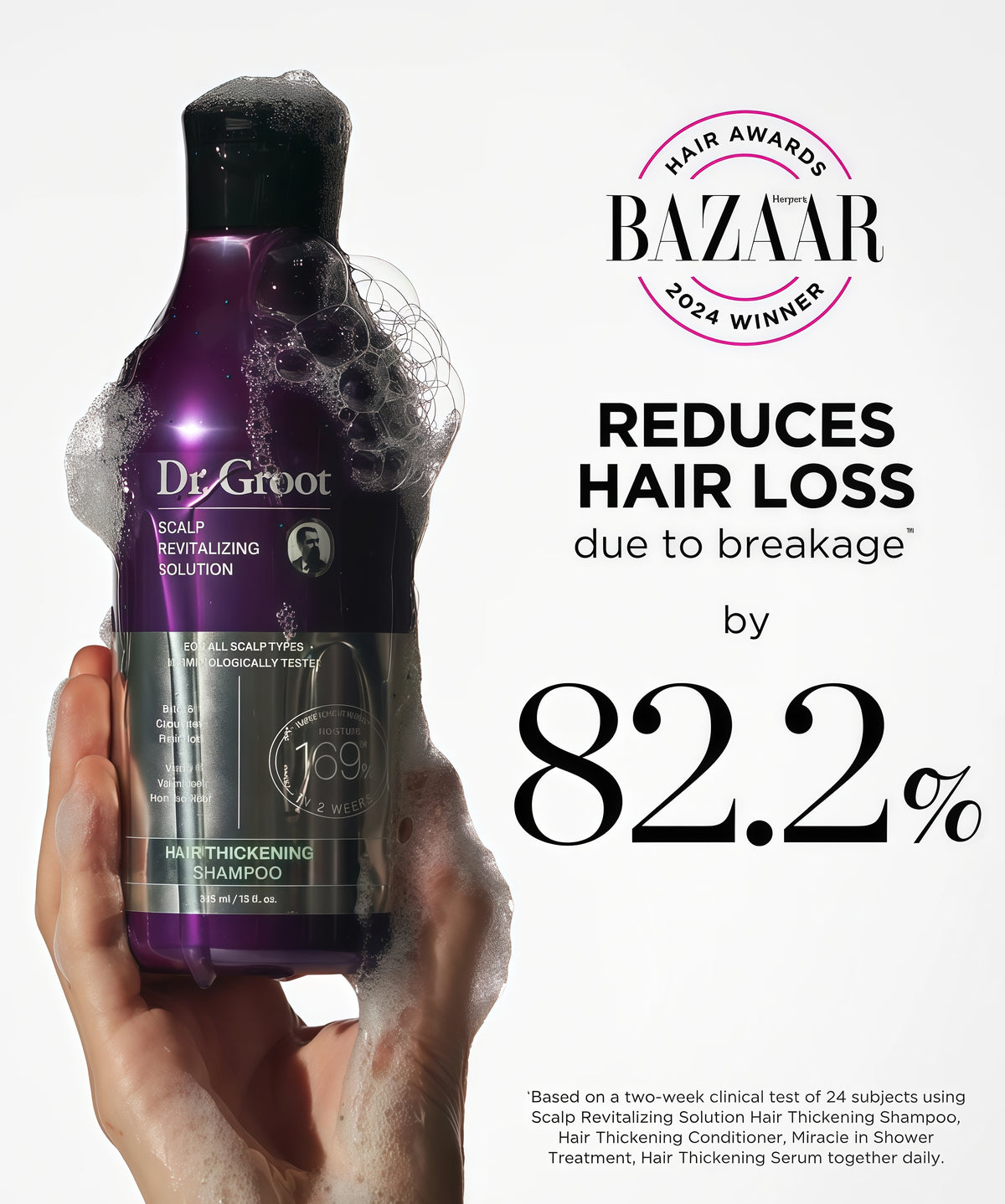Dr. Groot Thickening Serum, Shampoo, Conditioner, and Scalp Treatment Set for Hair Loss – Clinical Results with Biotin and Rosemary for Hair Thinning, Shedding, Scalp Repair and Treatment
